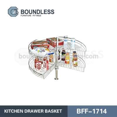 2 Layer adjustable stainless steel kitchen basket